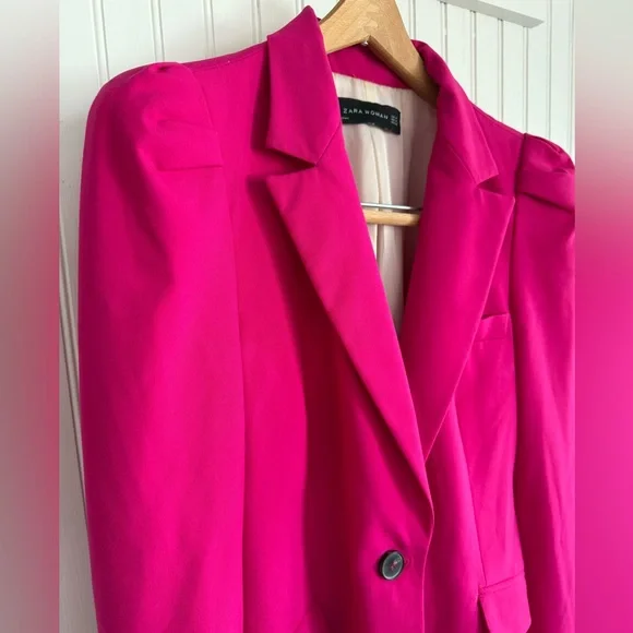 Zara Hot Pink Blazer Size M - Picture 2 of 13